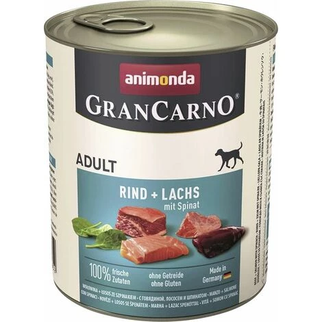 Animonda GranCarno Adult Rind + Lachs Mit Spinat 800 G Hundefutter Nassfutter 1 Animonda GranCarno Adult Rind + Lachs Mit Spinat 800 G Hundefutter Nassfutter