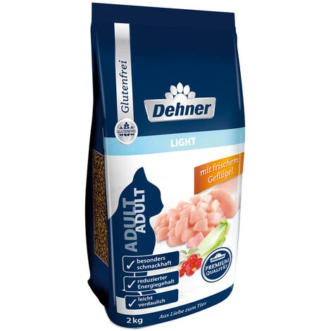 Dehner Premium Katzentrockenfutter Adult Light, Geflügel, 2 Kg 1 Dehner Premium Katzentrockenfutter Adult Light, Geflügel, 2 Kg