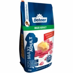 Dehner Premium Hundetrockenfutter Maxi Adult, Rind Und Lamm Mit Kartoffel, 4 Kg