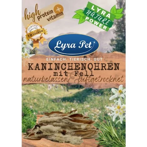 1 Kg Lyra Pet® Kaninchenohren Mit Fell Naturbelassen & Luftgetrocknet 1 1 Kg Lyra Pet® Kaninchenohren Mit Fell Naturbelassen & Luftgetrocknet