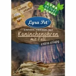 1 Kg Lyra Pet® Kaninchenohren Mit Fell Extra Crispy