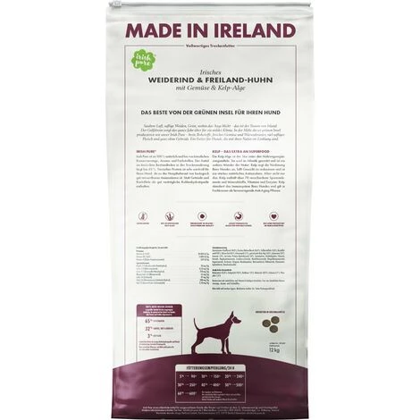 Irish Pure Adult Irisches Weiderind & Freiland-Huhn Mit Gemüse & Kelp-Alge 1,5 Kg 1,5 Kg Hundefutter 3 Irish Pure Adult Irisches Weiderind & Freiland-Huhn Mit Gemüse & Kelp-Alge 1,5 Kg 1,5 Kg Hundefutter – Bild 3