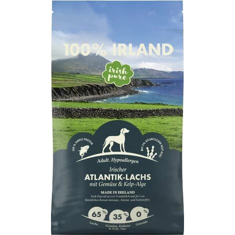 Irish Pure Adult Irischer Atlantik-Lachs Mit Gemüse & Kelp-Alge 1,5 Kg 1,5 Kg Hundefutter Hundetrockenfutter 1 Irish Pure Adult Irischer Atlantik-Lachs Mit Gemüse & Kelp-Alge 1,5 Kg 1,5 Kg Hundefutter Hundetrockenfutter
