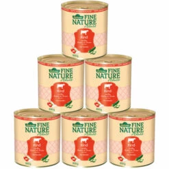 Dehner Fine Nature Hundefutter Adult, Lebensmittelqualität, Rind, 6 X 800 G (4.8 Kg)