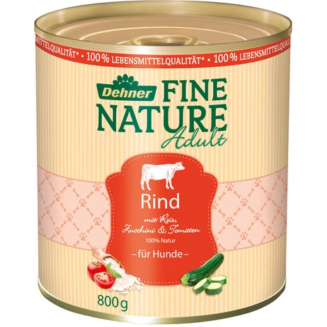 Dehner Fine Nature Hundefutter Adult, Lebensmittelqualität, Rind, 6 X 800 G (4.8 Kg) 2 Dehner Fine Nature Hundefutter Adult, Lebensmittelqualität, Rind, 6 X 800 G (4.8 Kg) – Bild 2
