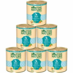 Dehner Fine Nature Hundefutter Adult, Lebensmittelqualität, Wild, 6 X 800 G (4.8 Kg)