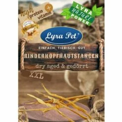 5 Stk. Lyra Pet® XXL Rinderkopfhautstangen Ca. 70 Cm Dry Aged & Gedörrt