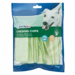 ANIMALLPARADISE Denta Fun Spirulina Kaugummi Chips Für Hunde, Gewicht 100g.
