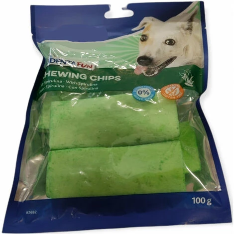 ANIMALLPARADISE Denta Fun Spirulina Kaugummi Chips Für Hunde, Gewicht 100g. 2 ANIMALLPARADISE Denta Fun Spirulina Kaugummi Chips Für Hunde, Gewicht 100g. – Bild 2