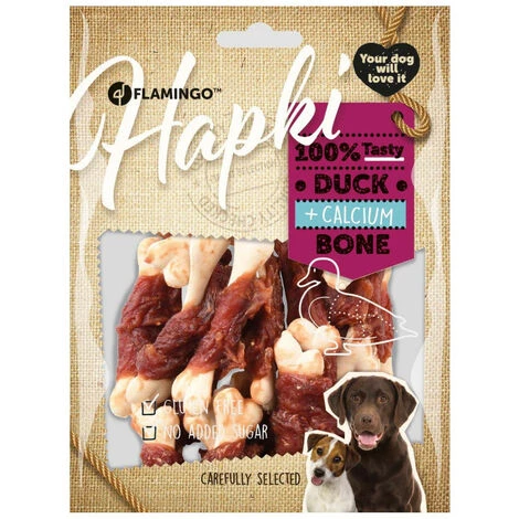 FLAMINGO PET PRODUCTS Calcium-Knochenbonbon Mit Ente. Hapki BBQ. Für Hund. 170 G. Glutenfrei. 3 FLAMINGO PET PRODUCTS Calcium-Knochenbonbon Mit Ente. Hapki BBQ. Für Hund. 170 G. Glutenfrei. – Bild 3