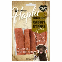 FLAMINGO PET PRODUCTS Kandierte Kaninchenflocken. Hapki BBQ. Für Hunde. 85 G. Glutenfrei. -Hundefutter Onlineshop 52032374 3
