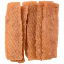 FLAMINGO PET PRODUCTS Bonbon-Truthahnstreifen. Hapki BBQ. Für Hunde. 85 G. Glutenfrei.