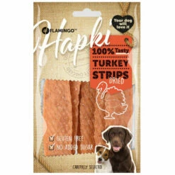 FLAMINGO PET PRODUCTS Bonbon-Truthahnstreifen. Hapki BBQ. Für Hunde. 85 G. Glutenfrei. -Hundefutter Onlineshop 52032377 3