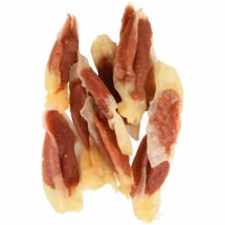 FLAMINGO PET PRODUCTS Hapki BBQ Ente Umhüllte Kaninchenstreifen Leckerli Für Hunde 85 G Glutenfrei