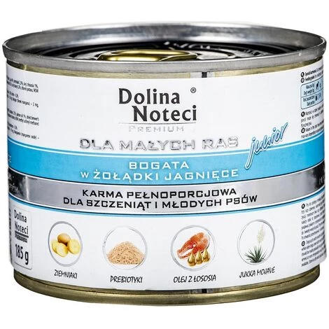 DOLINA NOTECI PREMIUM JUNIOR KLEINE RASSEN LAMMMÄGEN 185 G. 1 DOLINA NOTECI PREMIUM JUNIOR KLEINE RASSEN LAMMMÄGEN 185 G.