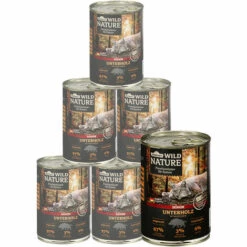 Dehner Wild Nature Katzenfutter Senior, Unterholz, Wildschwein, 6 X 400 G (2.4 Kg)
