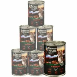 Dehner Wild Nature Katzenfutter Adult, Hochmoor, Ente/Pute, 6 X 400 G (2.4 Kg)