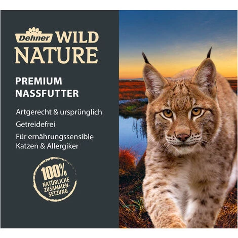 Dehner Wild Nature Katzenfutter Adult, Hochmoor, Ente/Pute, 6 X 400 G (2.4 Kg) 2 Dehner Wild Nature Katzenfutter Adult, Hochmoor, Ente/Pute, 6 X 400 G (2.4 Kg) – Bild 2