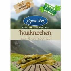 10 Stk. Lyra Pet® Kauknochen Aus Rinderkopfhaut Ca. 21 Cm