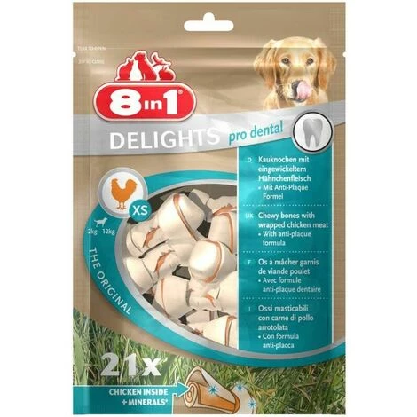 8 IN 1 Kauknochen Für Hunde "Delights Pro Dental" (21-stück) 2 8 IN 1 Kauknochen Für Hunde "Delights Pro Dental" (21-stück) – Bild 2