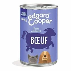 EDGARD & COOPER ADULT DOG PAT BOX OHNE GETREIDE NATÜRLICHES FUTTER 400G FRISCHES RIND UND ENTE, GESUNDE NAHRUNG SAVOU