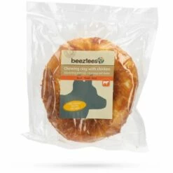 Beeztees Kauring Aus Rinderhaut Mit Huhn Ø 12,5 Cm Kausnack Kauartikel