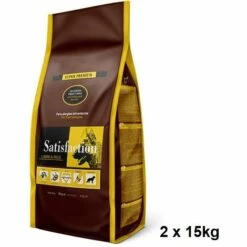 SATISFACTION Angebot 30 Kg FÙtterungszufriedenheit Lamm & Reis FÙr Erwachsene Hunde - (2 X 15 Kg)