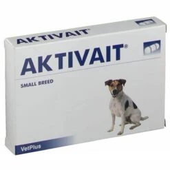 VETPLUS Aktivait -Nahrungserg_nzung Zur UnterstÙtzung Des Zentralnervensystems Bei Hunden Mit Kleinen Rassen. 60 Tassen