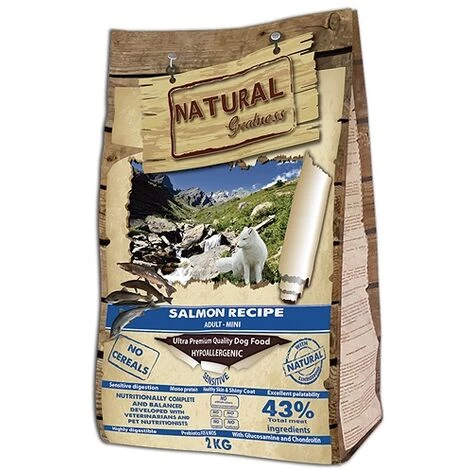 NATURAL GREATNESS Naturalgr_¤e Rezept SalmÜ ñn Empfindliches Mini -Futter Ohne Getreide FÙr Kleine Hunde, 2 Kg 1 NATURAL GREATNESS Naturalgr_¤e Rezept SalmÜ ñn Empfindliches Mini -Futter Ohne Getreide FÙr Kleine Hunde, 2 Kg