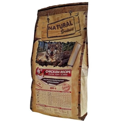 NATURAL GREATNESS NatÙrliche Gr_¤e Rezept Welpen-Starter-Huhn Essen Ohne MÙsli FÙr Welpen Und Junior-Hunde, 800 G 1 NATURAL GREATNESS NatÙrliche Gr_¤e Rezept Welpen-Starter-Huhn Essen Ohne MÙsli FÙr Welpen Und Junior-Hunde, 800 G