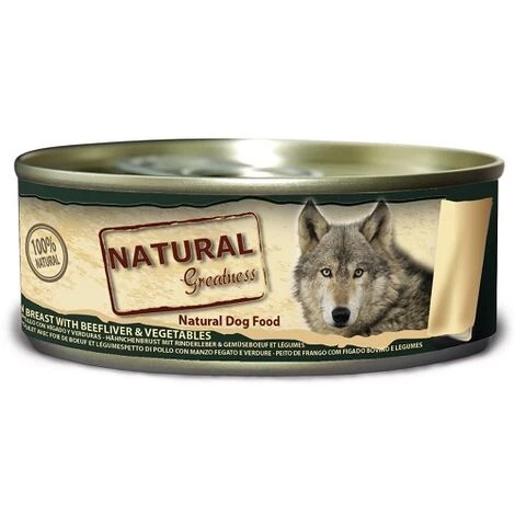 Natural Greatness Classic H_lmed Futter FÙr Hunde Mit HÙhnerbrust, Ochse Und GemÙse, 24 Dosen X 156 G 1 Natural Greatness Classic H_lmed Futter FÙr Hunde Mit HÙhnerbrust, Ochse Und GemÙse, 24 Dosen X 156 G