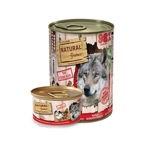 NATURAL GREATNESS NatÙrliche Gr_¤e Monoproteke HÙhnerempfindlichkeit HÜ _meda FÙr Hunde, 12 Dosen X 400 G 1 NATURAL GREATNESS NatÙrliche Gr_¤e Monoproteke HÙhnerempfindlichkeit HÜ _meda FÙr Hunde, 12 Dosen X 400 G