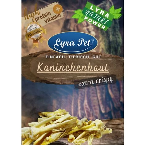 1 Kg Lyra Pet® Kaninchenhaut Extra Crispy 1 1 Kg Lyra Pet® Kaninchenhaut Extra Crispy