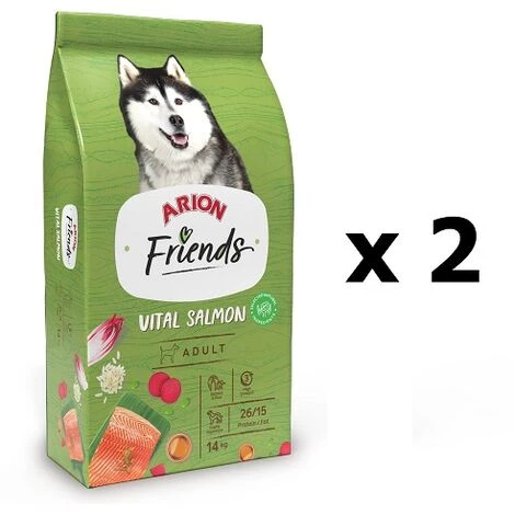Arion Friends Vital Lachs Essen FÙr Erwachsene Hunde Mit Lachs, 28 Kg (Sparpackung 2 X 14 Kg) 1 Arion Friends Vital Lachs Essen FÙr Erwachsene Hunde Mit Lachs, 28 Kg (Sparpackung 2 X 14 Kg)