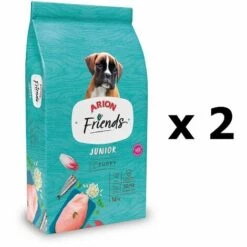 Arion Friends Junior Denken FÙr Welpen Hunde, 28 Kg (Sparpackung 2 X 14 Kg)