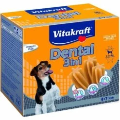 Vitakraft Dental 3in1 Multipack - Zahnpflege-Snack Für Hunde Von 5-10 Kg - 4x 7 Sticks
